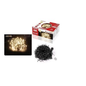 Χριστουγεννιάτικα Λαμπάκια 1000 LED Θερμό Λευκό 53μ σε Σειρά με Πράσινο Καλώδιο Arrango