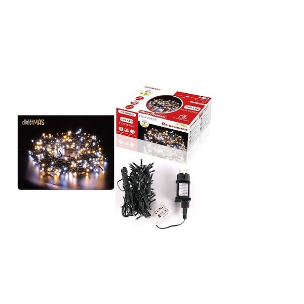 Λαμπάκια Χριστουγεννιάτικα 100 LED Θερμό Λευκό 8μ σε Σειρά με Πράσινο Καλώδιο Arrango