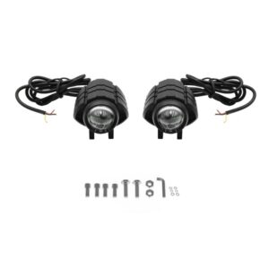 101860-1.jpg Σετ Προβολάκια Μοτοσυκλέτας Αλουμινίου με 2 Σκάλες Ψυχρό Λευκό – Κίτρινο 40W 12V HW-0072