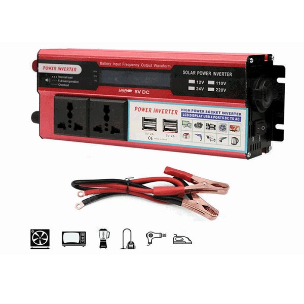 1500W.jpg Μετατροπέας ισχύος αυτοκινήτου 1500W , (Peak 3000W) 12V/24V Inverter