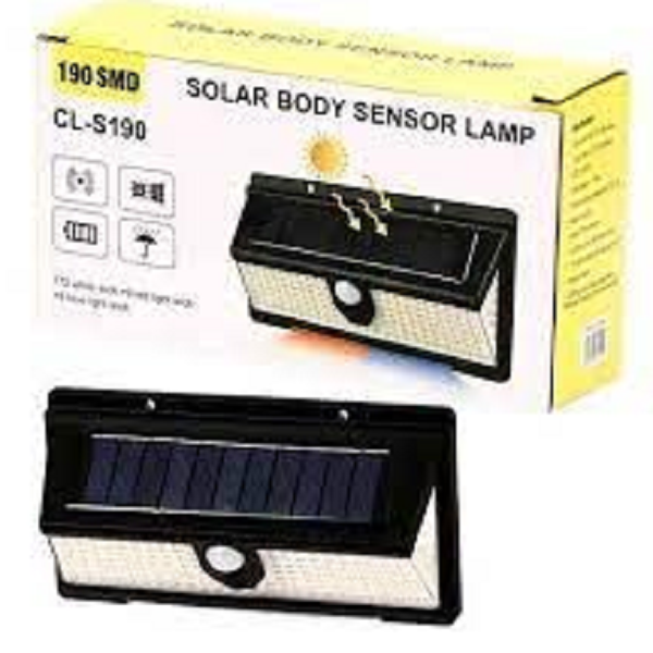 Ηλιακό Φωτιστικό Solar Body Sensor Lamp 190 SMD CL-S190