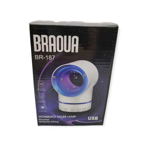 Ηλεκτρική Εντομοπαγίδα Λευκή Με Usb Led BR-187