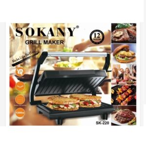 Τοστιέρα Γκριλιέρα 1200W Γκρι Sokany SK-220