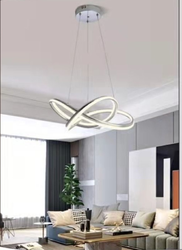 Φωτιστικό Οροφής LED 60W 4800Lm Ασημί Θερμό Φώς Universo A50-Ν