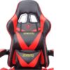 Καρέκλα Gaming Δερματίνης με Υποπόδιο Μαύρο/Κόκκινο