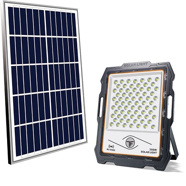 Ηλιακός Προβολέας Στεγανός IP67 Ισχύος 200W με Ψυχρό Λευκό Φως MJ-D902