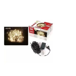 Χριστουγεννιάτικα Λαμπάκια 200 LED Θερμό Λευκό 15.5μ σε Σειρά με Πράσινο Καλώδιο Arran go