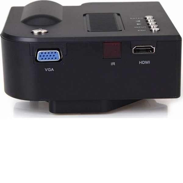 Mini Projector Λάμπας LED Μαύρος UC28+