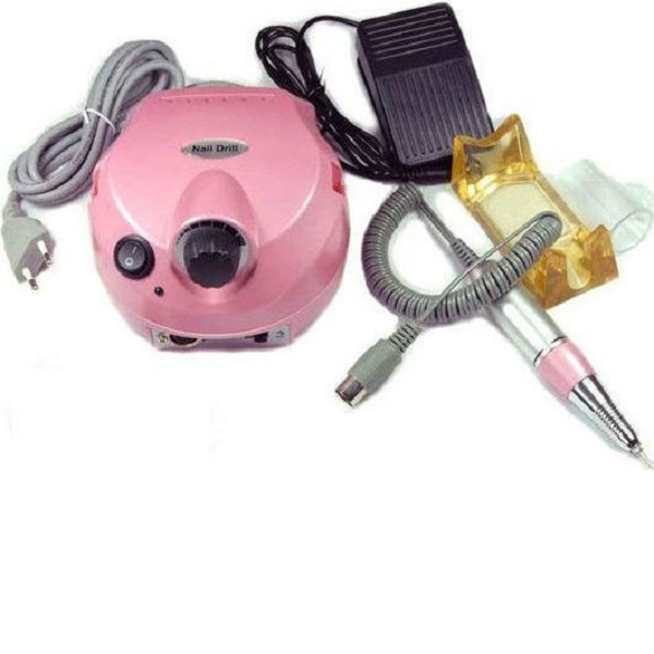 Τροχός Νυχιών Ρεύματος 35000rpm με Πεντάλ 35W DM-202 Ροζ