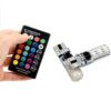 Λάμπες Αυτοκινήτου & Μοτοσυκλέτας T10 με Ασύρματο Τηλεχειρισμό RGB Led 12V 1.5W 2τμχ LA-00