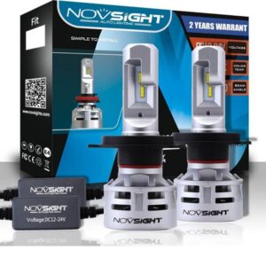 Λάμπες Αυτοκινήτου & Μοτοσυκλέτας A386 N9 H4 Canbus LED 6500K Ψυχρό Λευκό 12-24V 30W NovSight 2τμχ