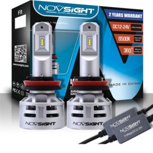 Λάμπες Αυτοκινήτου & Μοτοσυκλέτας H11 LED 6500K Ψυχρό Λευκό 12-24V 30W 2τμχ NovSight  A386 N9 NOVSIGHT