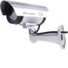 Ψεύτικη Κάμερα Παρακολούθησης Dummy με Led IR-003 Τύπου Bullet Ασημί
