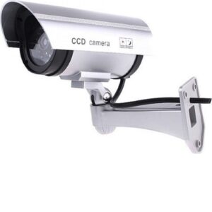Ψεύτικη Κάμερα Παρακολούθησης Dummy με Led IR-003 Τύπου Bullet Ασημί
