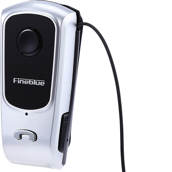 Ακουστικό Handsfree Πέτου Bluetooth In Ear Ασημί Fineblue F920