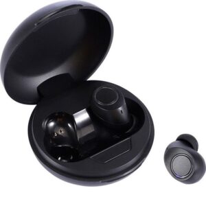 Bluetooth Handsfree Ακουστικά με Θήκη Φόρτισης Μαύρα DT-11 In-ear