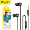 Handsfree με Βύσμα 3.5mm Μαύρο Awei PC-1 In-ear
