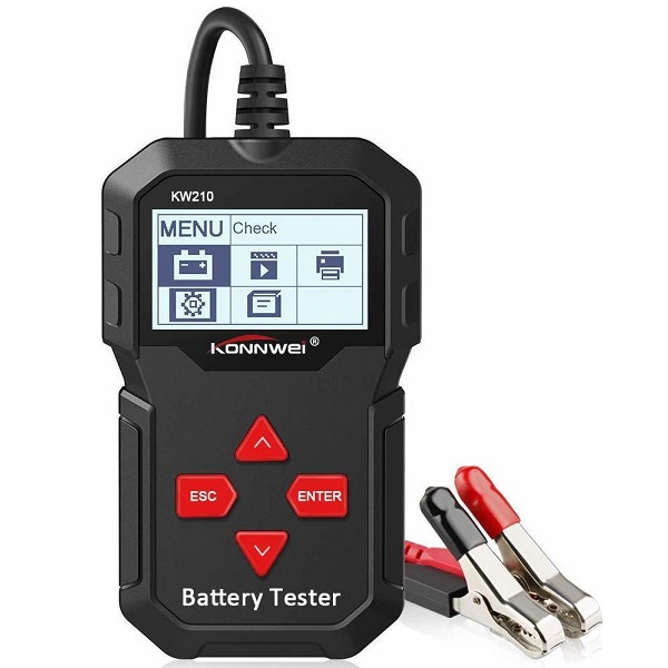 Ψηφιακό διαγνωστικό μπαταρίας αυτοκινήτου KW210 με Κροκοδειλάκια 12V 220AH