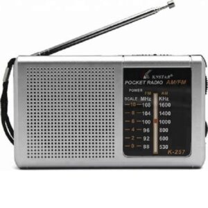 Knstar K-257 Φορητό Ραδιόφωνο Επαναφορτιζόμενο με USB Ασημί
