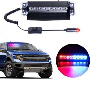 Φάρος Αυτοκινήτου Flash Light LED 8W 12V 27cm Μπλε & Κόκκινο