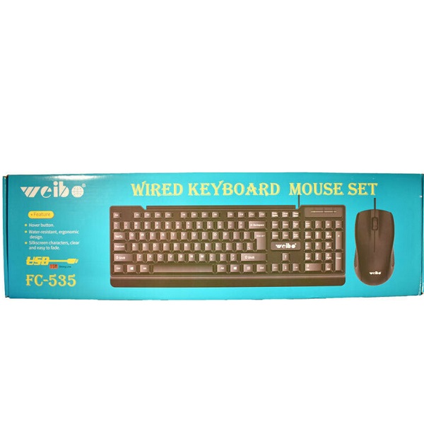 Πληκτρολόγιο Ενσύρματο και Ποντίκι Weibo FC-535 Αγγλικό US