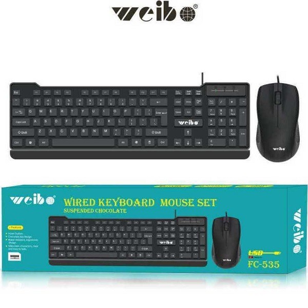 Πληκτρολόγιο Ενσύρματο και Ποντίκι Weibo FC-535 Αγγλικό US
