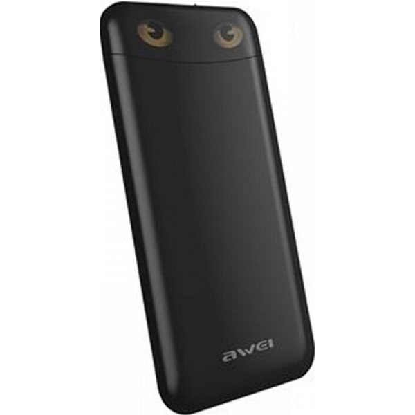 Awei P68K Power Bank 10000mAh με 2 Θύρες USB-A Μαύρο