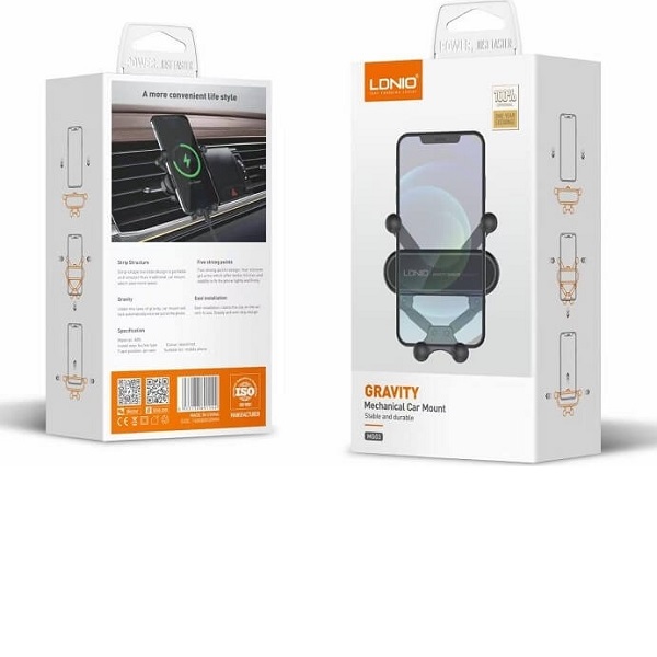 Βάση Κινητού Αυτοκινήτου Μαύρο με Κλιπ Ldnio