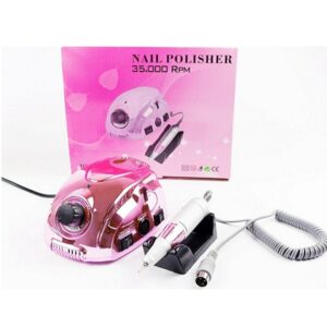 Τροχός Μανικιούρ Πεντικιούρ 65W 35.000 στροφές Μεταλλικό ροζ χρώμα DM-212