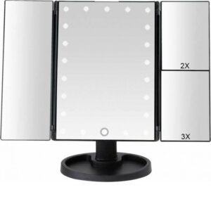20210330144935_triplos_kathreftis_me_fotismo_megethynsi_2x_3x_makigiaz_makeup_mirror_me_fotismo_22_led_mayro.jpg Τριπλός Καθρέφτης με Φωτισμό & Μεγέθυνση 2x & 3x - Μακιγιάζ Makeup Mirror με Φωτισμό 22 LED - Μαύρο