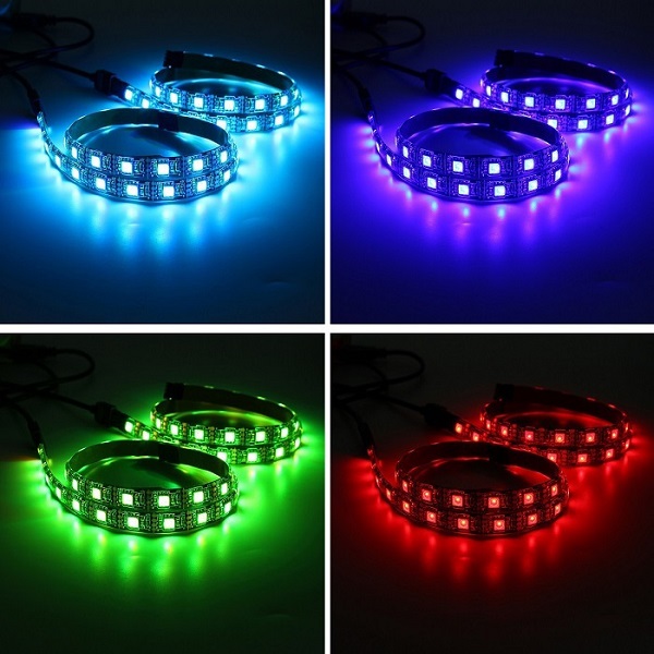 Ταινία LED Τηλεόρασης Αδιάβροχη Τροφοδοσίας USB (5V) RGB Μήκους 4x50cm Σετ με Τηλεχειριστήριο και Τροφοδοτικό Τύπου SMD5050 26386