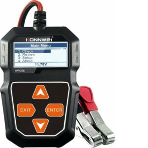 Ψηφιακό Battery Tester με Κροκοδειλάκια 12V Konnwei KW208