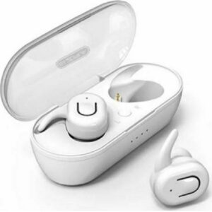 Bluetooth Handsfree Ακουστικά με Θήκη Φόρτισης Λευκά