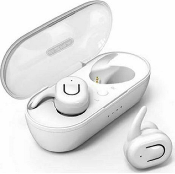 Bluetooth Handsfree Ακουστικά με Θήκη Φόρτισης Λευκά