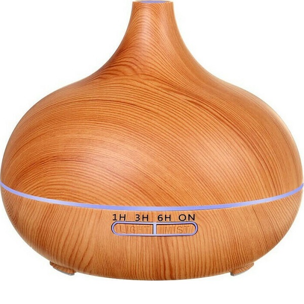 Led Συσκευή Αρωματοθεραπείας Υπερήχων AJ-505YB με Χρονοδιακόπτη Καφέ 8W