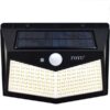 Ηλιακό Φωτιστικό Επιτοίχιας Τοποθέτησης Στεγανό IP65 με Ανιχνευτή Κίνησης και Ψυχρό Λευκό Φως σε Μαύρο Χρώμα FO-TA002