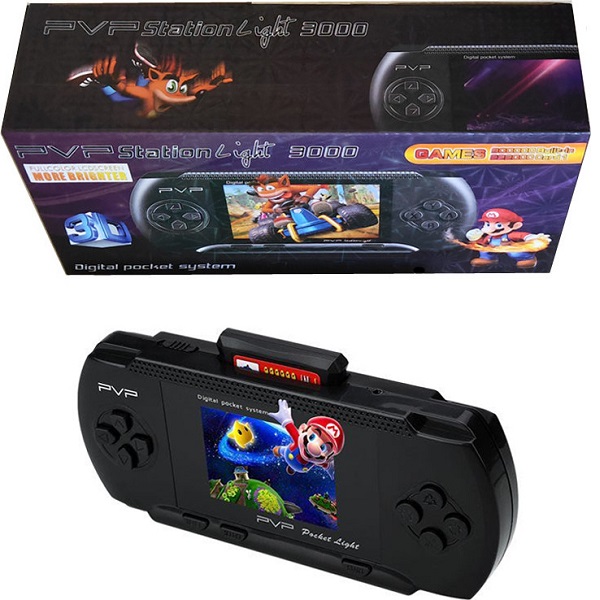 20210611165227_oem_arcade_video_game_pvp.jpg Φορητή Κονσόλα με Κλασσικά Ενσωματωμένα Παιχνίδια 2.8" LCD PVP3000 Station Light Μαύρη