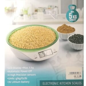 Ψηφιακή Ζυγαριά Κουζίνας 5kg Πράσινο Μπολ A012