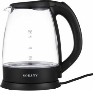 Γυάλινος Βραστήρας 2200W 1.7lt Sokany GK-322