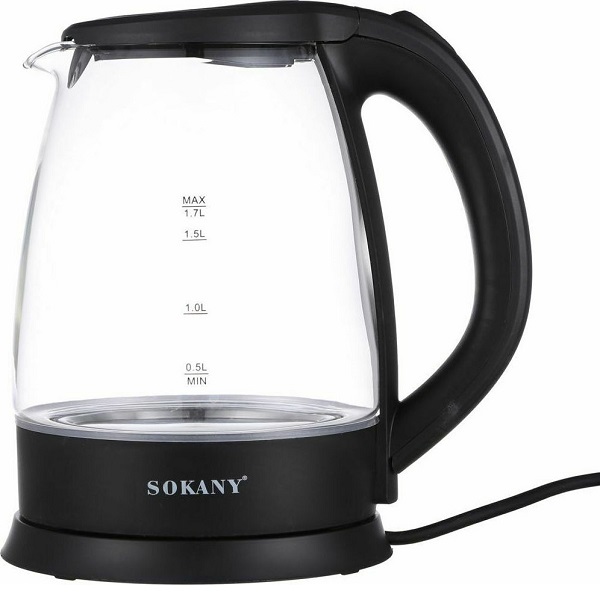 Γυάλινος Βραστήρας 2200W 1.7lt Sokany GK-322