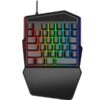 Πληκτρολόγιο LED RGB USB Μονό Ενός Χεριού για PUBG Gaming Andowl Μαύρο Q-JP60