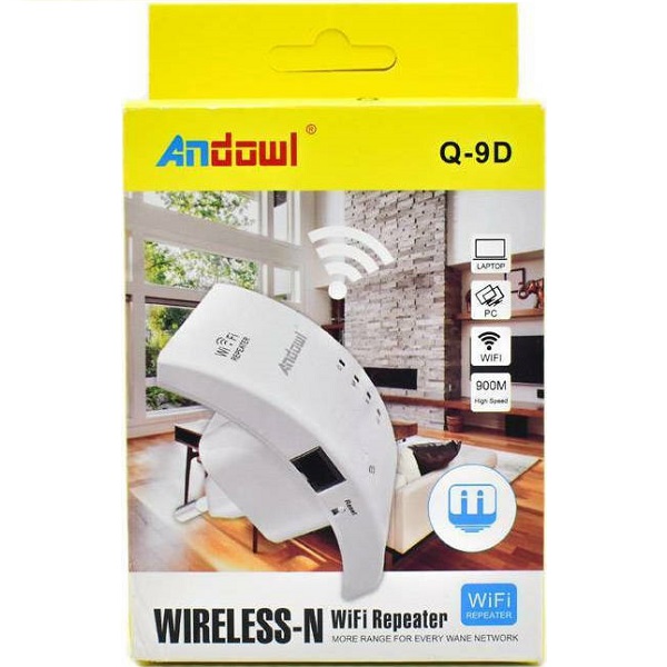 Extender WiFi Single Band (2.4GHz) 900Mbps Andowl Q-9D
