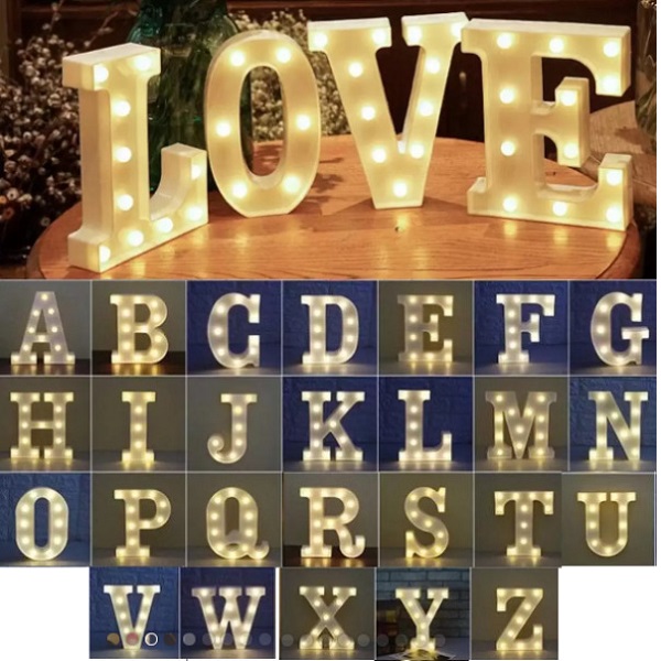 Φωτιστικό LED Διακοσμητικό Γράμμα & Νούμερα σε Λευκό