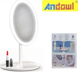 Επαναφορτιζόμενος Οβάλ Led Καθρέφτης Μακιγιάζ Λευκός