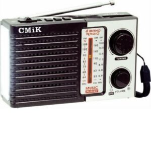 Φορητό Ραδιόφωνο Επαναφορτιζόμενο Retro Μαύρο CMIK MK-918