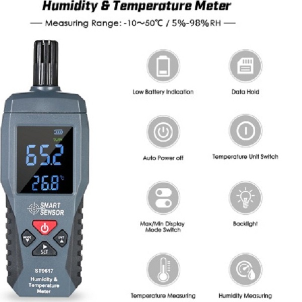 Ψηφιακός Μετρητής Υγρασίας SMART SENSOR ST9617