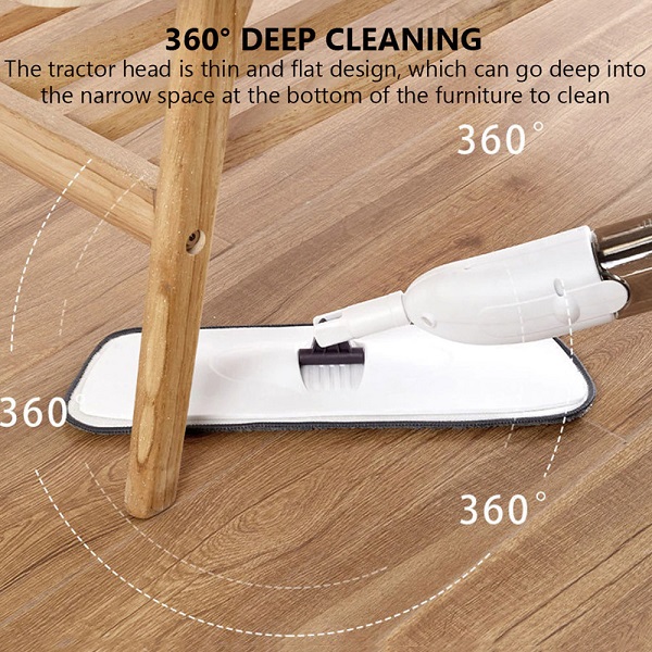 Σφουγγαρίστρα Περιστρεφόμενη με Σπρέι Ψεκασμού και Μικροίνες Λευκό Q-TB31 Andowl