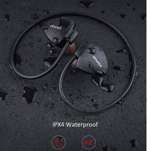 Awei A847BL In-ear Bluetooth Handsfree Ακουστικά με Αντοχή στον Ιδρώτα Μαύρα