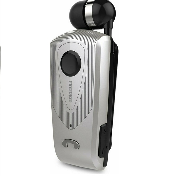In ear Bluetooth Handsfree Ακουστικό Πέτου Ασημί Fineblue F930