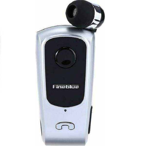 Ακουστικό Handsfree Πέτου Bluetooth In Ear Ασημί Fineblue F920